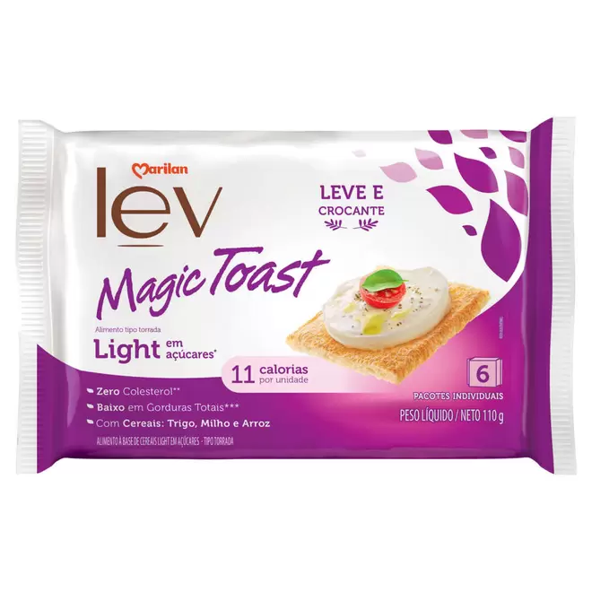 Oferta de Torrada Light Marilan Lev Magic Toast Pacote 110g 6 Unidades por R$6,89 em Zona Sul