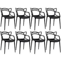 Oferta de Kit - 8 X Cadeiras Masters Allegra - Preto por R$1067,52 em Leroy Merlin