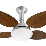 Oferta de Ventilador De Teto Jet Pétalo Venti-delta Prata 4pás Imbuia 220v por R$1310,72 em Leroy Merlin