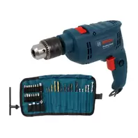 Oferta de Furadeira de Impacto  com Chave de Mandril e Acessórios 550W 1/2" GSB 550 RE 127V (110V)! por R$442,04 em Leroy Merlin