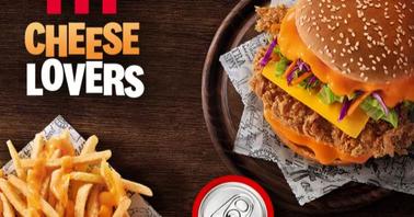 Oferta de Combo Sanduíche Cheese Lovers por R$37,9 em KFC