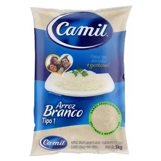 Oferta de Arroz Branco T1 Camil 5Kg por R$22,99 em Kanguru Supermercado