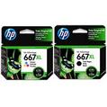 Oferta de Cartucho HP 667XL Preto Original (3YM81AB) + Cartucho HP 667... por R$342 em Kalunga