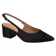 Oferta de Scarpin Bico Fino Fivela Preto Vizzano Feminino por R$149,9 em Itapuã Calçados