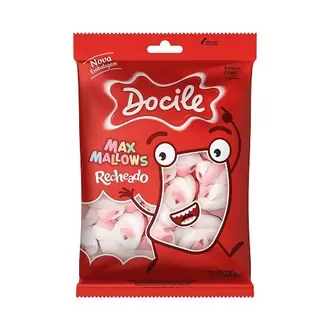 Oferta de Marshmallows Docile Maxmallows Recheado Twist Rosa e Branco Embalagem 220g por R$9,9 em Imec Supermercados