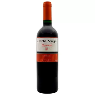 Oferta de Vinho Tinto Chileno Carta Vieja Reserva Carmenere 750Ml por R$32,9 em Imec Supermercados