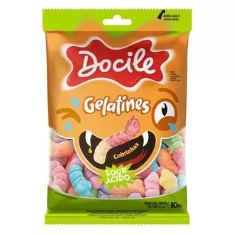 Oferta de Bala Docile Gelatines Cobrinhas Cítricas 80g por R$5,49 em Imec Supermercados