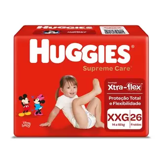 Oferta de Fralda Supreme Care Huggies Xxg 26Un por R$42,9 em Imec Supermercados