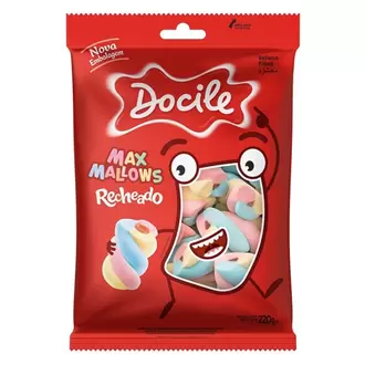 Oferta de Marshmallow Docile Maxmallows Recheado Twist Color Embalagem 220G por R$9,9 em Imec Supermercados