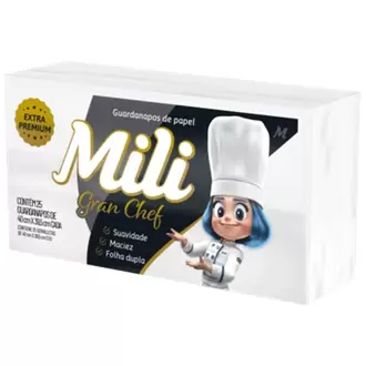 Oferta de Guardanapos de Papel Branco 40 X 39,5Cm Mili Gran Chef 25Un por R$6,99 em Imec Supermercados