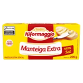 Oferta de Manteiga Extra sem Sal Kiformaggio 200G por R$10,9 em Imec Supermercados