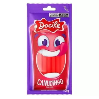 Oferta de Bala Canudinho Morango Docile 70g por R$5,49 em Imec Supermercados