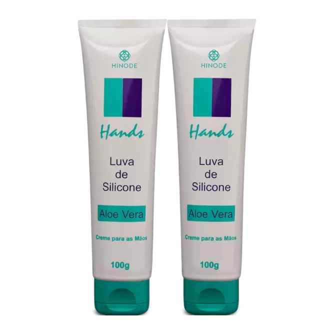 Oferta de Kit 2 Luvas De Silicone Creme Para As Mãos Hands 100g por R$25,9 em Hinode