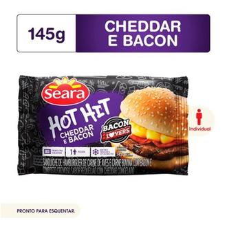Oferta de Sanduíche Hot Hit Cheddar e Bacon Seara 145G por R$6,99 em GoodBom