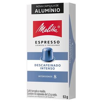 Oferta de Cápsulas de Café Espresso Descafeinado Intenso 5,3g Melitta com 10un por R$15,98 em GoodBom