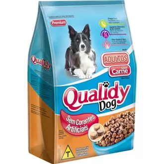 Oferta de Ração para Cães Adultos Qualidy Dog Carne Pacote 1Kg por R$14,99 em GoodBom