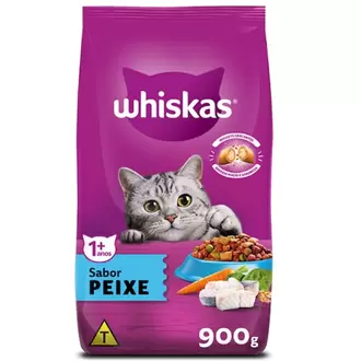 Oferta de Ração para Gatos Adultos Sabor Peixe Whiskas 900G por R$27,99 em GoodBom