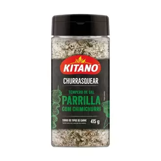 Oferta de Sal de Parrilla com Chimichurri Churrasquear Kitano 415g por R$16,99 em GoodBom