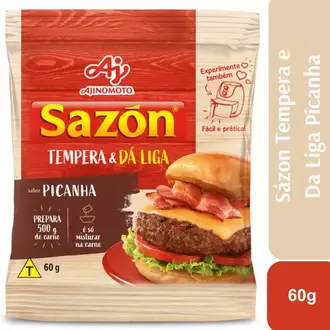 Oferta de Farinha Picanha Tempera & Dá Liga Sazón 60g por R$5,49 em GoodBom