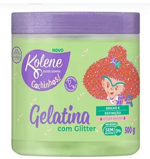 Oferta de Gelatina Cachinhos Com Glitter Maçã Verde Kolene 500g por R$24,99 em GoodBom