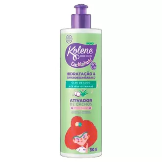 Oferta de Ativador de Cachos Cachinhos Óleo de Coco Aloe Vera + Vitaminas Kolene 300Ml por R$13,99 em GoodBom