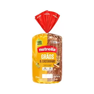 Oferta de Pão de Forma Grãos e Castanhas Nutrella 450g por R$14,98 em GoodBom