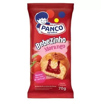 Oferta de Bolo Bebezinho Morango Panco 70g por R$3,49 em GoodBom