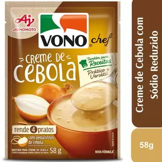 Oferta de Creme de Cebola Vono Menos Sódio 58g por R$5,99 em GoodBom