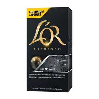 Oferta de Café Cápsula L'or Onyx 10un por R$19,61 em GoodBom