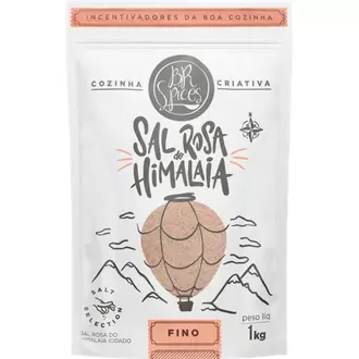 Oferta de Sal Rosa Himalaia Fino Br Spices 1kg por R$22,99 em GoodBom