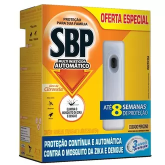 Oferta de Inseticida Sbp Automático Citronela Aparelho 1 Un + Refil 250Ml por R$87,19 em GoodBom