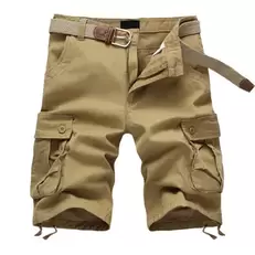 Oferta de Shorts masculinos de carga militar com bolso múltiplo por R$57,36 em AliExpress