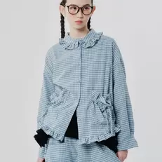 Oferta de Imakokoni-Camisa xadrez de algodão puro para mulheres por R$244,92 em AliExpress