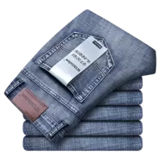 Oferta de Wthinlee-Calça Jeans Stretch Casual Masculina por R$30,57 em AliExpress