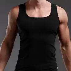 Oferta de Camiseta de musculação sem mangas masculina por R$4,99 em AliExpress