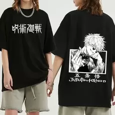 Oferta de T-shirt engraçada de Satoru Gojo masculina por R$19,59 em AliExpress