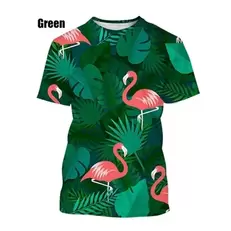 Oferta de Unisex 3D impresso Flamingo T-shirt por R$33,66 em AliExpress