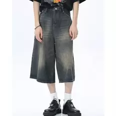 Oferta de Shorts jeans retrô tamanho grande para mulheres por R$81,28 em AliExpress