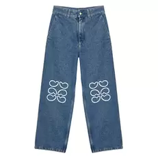 Oferta de Logotipo clássico feminino com patch estampado Jeans por R$754,28 em AliExpress