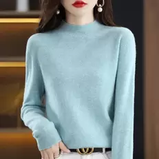 Oferta de Suéter de caxemira merino feminino por R$87,25 em AliExpress