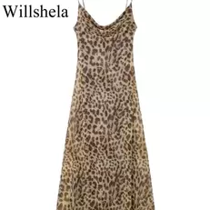 Oferta de Willshela-Mini vestido feminino cetim sólido sem costas por R$32,04 em AliExpress