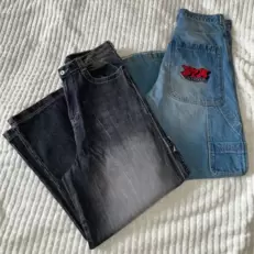 Oferta de Jeans retrô de cintura alta com bolso grande por R$171,52 em AliExpress