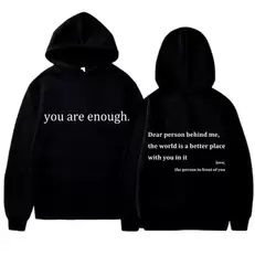 Oferta de Men's You are Enough Print Hoody por R$29,42 em AliExpress