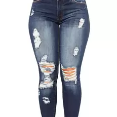 Oferta de Moda casual vintage buraco jeans feminino y2k streetwear europa américa cintura alta magro lápis calças 2024 novo outono inverno jeans por R$163,49 em AliExpress