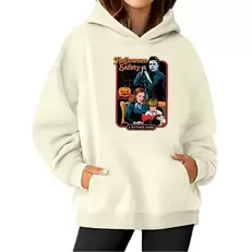 Oferta de Halloween Safety Movie Killer Hoodie Michael Myers Movie Killer Hoodie Halloween Engraçado Gráfico Impresso Moletom por R$88,16 em AliExpress