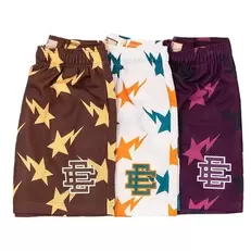 Oferta de Edalson-shorts estampados florais clássicos para homens por R$30,49 em AliExpress