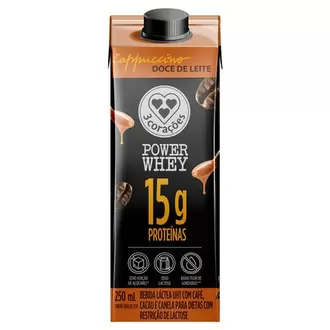 Oferta de Bebida Láctea Cappuccino Power Whey 15g Doce de Leite 3 Corações 250ml por R$6,99 em Almeida Mercados