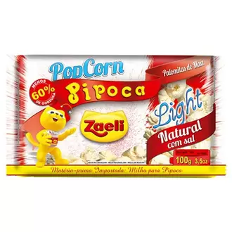 Oferta de Pipoca de Microondas Zaeli Light Natural Pacote 100g por R$2,99 em Almeida Mercados