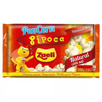 Oferta de Pipoca para Microondas Zaeli Natural 100g por R$2,99 em Almeida Mercados