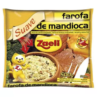 Oferta de Farofa de Mandioca Zaeli Suave 500g por R$6,99 em Almeida Mercados